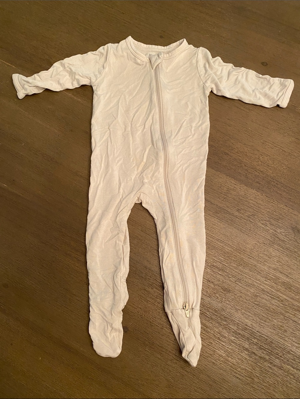 Kyte BABY Cream Footed One-Piece Zipper Pajamas